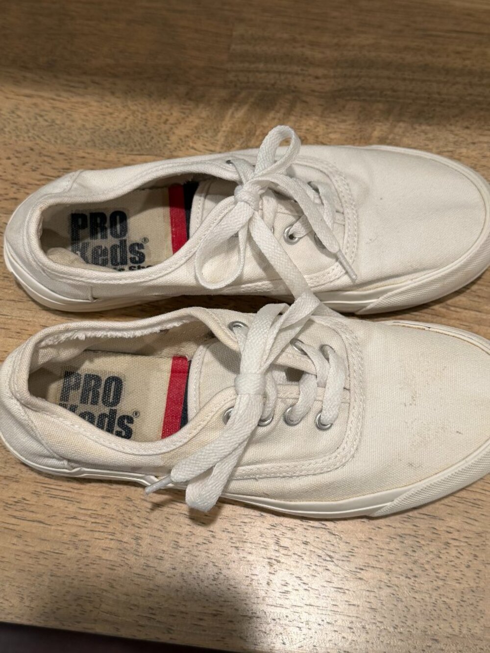 Pro-Keds Classic White Canvas Sneakers | Women's 5 | Streetwear - Picture 2 of 5
